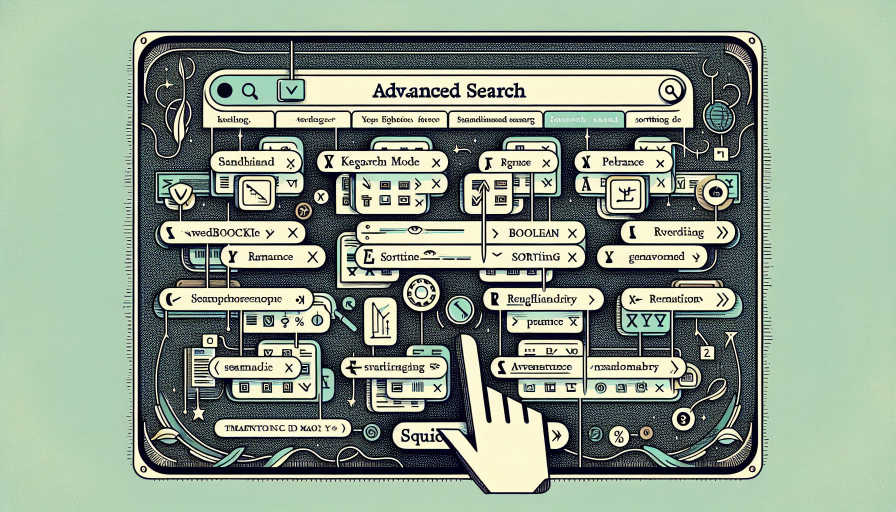 Illustration of advanced search techniques