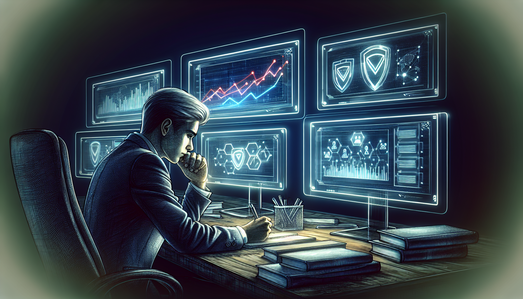 A drawing depicting the process of monitoring competitor trademarks.